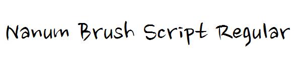 Nanum Brush Script Regular