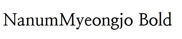 NanumMyeongjo Bold
