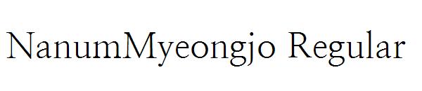 NanumMyeongjo Regular字体