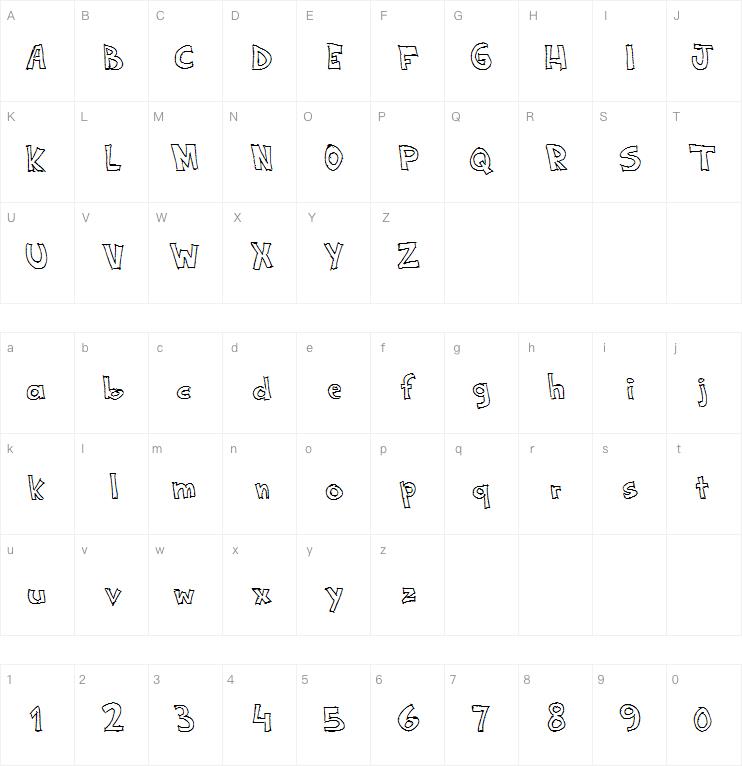 NeNe WeNo Width HandWrite字体