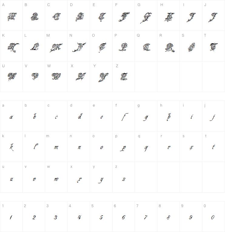 Neue Zier Schrift字体