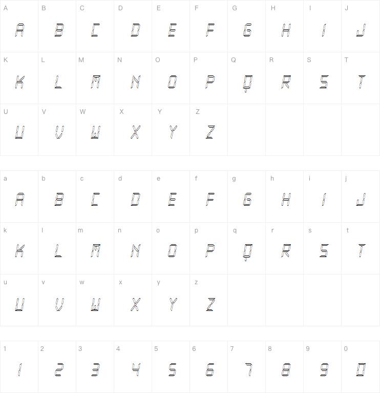 New X Digital TFB字体