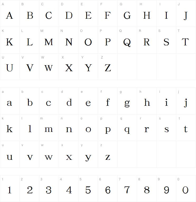 Oradano-mincho字体