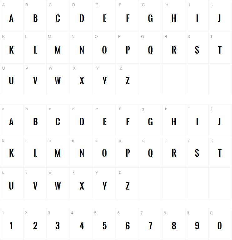 Oswald Stencil Regular字体