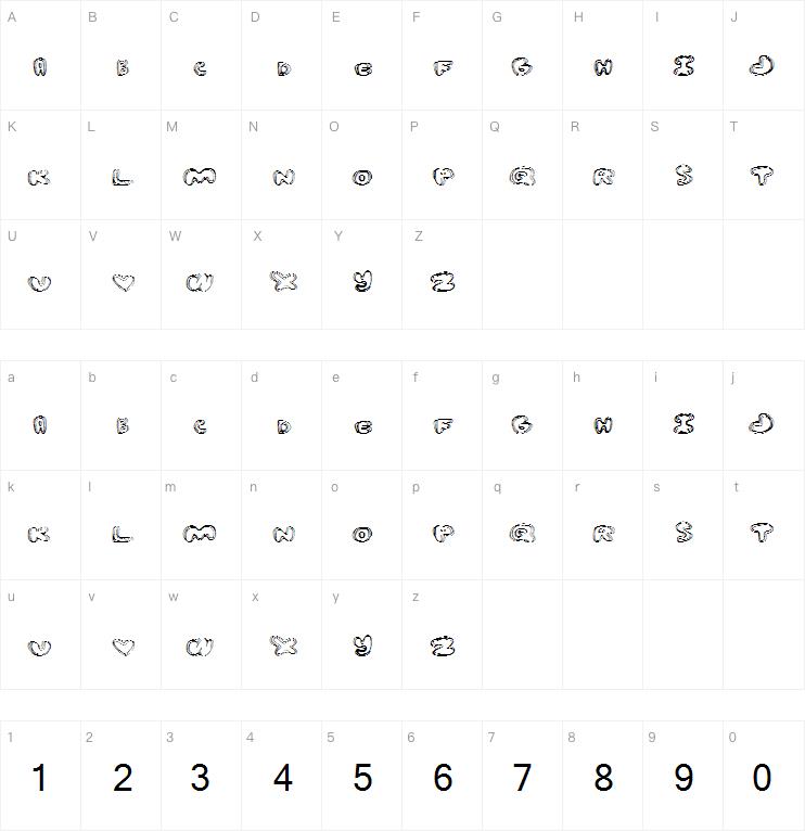 Outline Around字体
