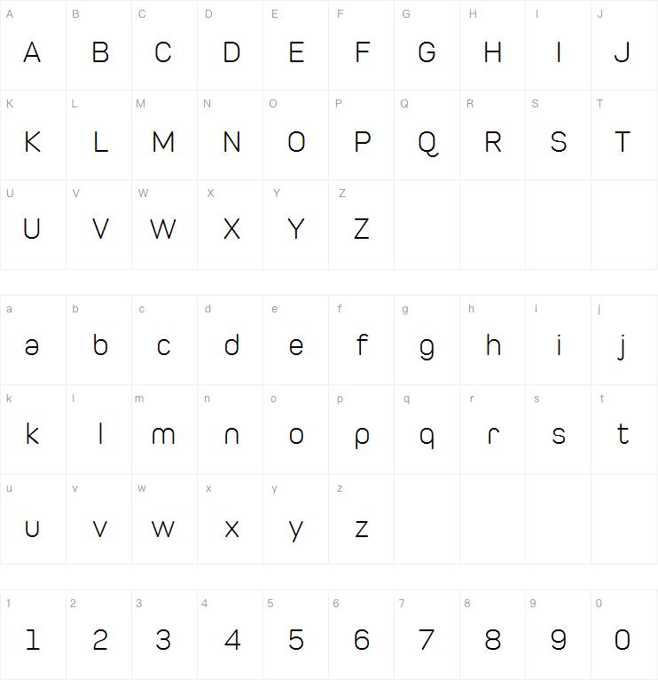 PeroW01-SemiLight Regular字体