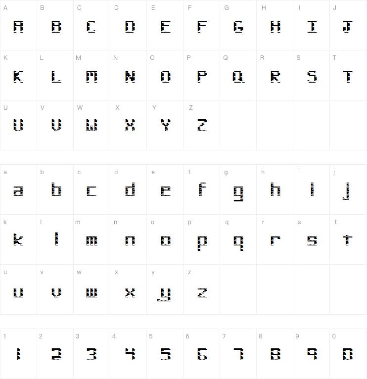 Pinstripe Bitmap字体