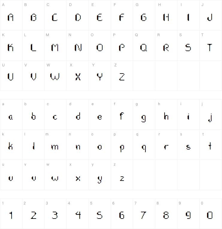Pixelate Bass字体