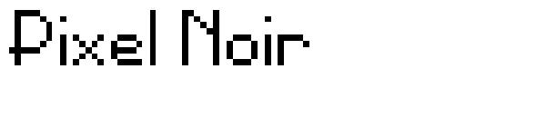 Pixel Noir字体