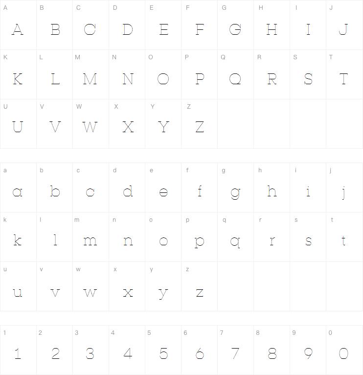 Publica Slab ExtraLight字体