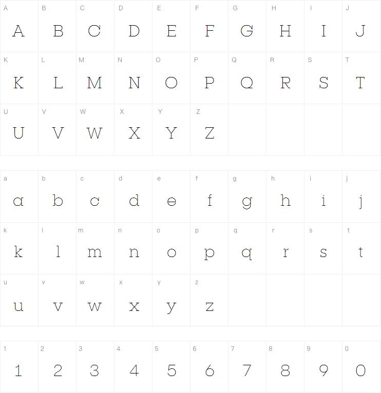Publica Slab Thin字体