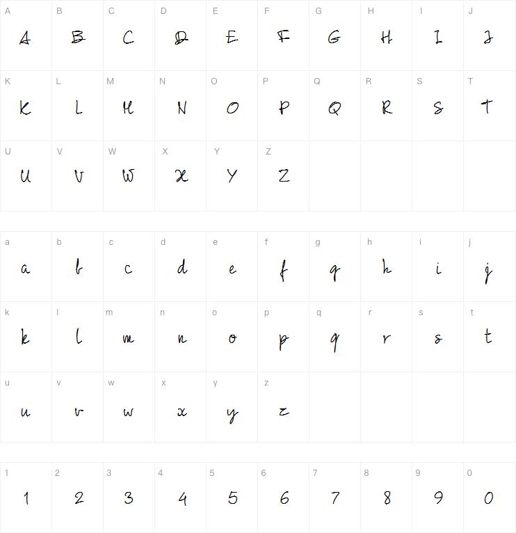 PW 01 Script字体