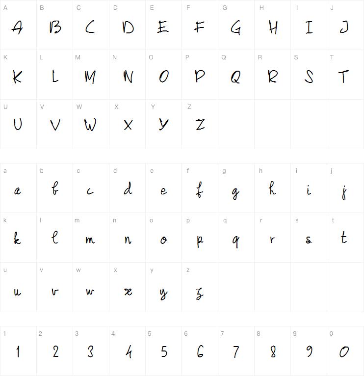 PW June script字体