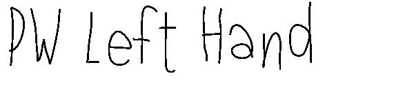 PW Left Hand字体