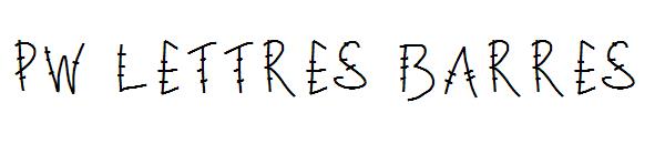 PW Lettres barres字体