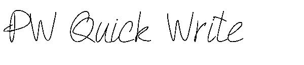 PW Quick Write