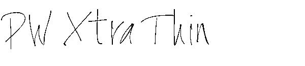 PW Xtra Thin字体