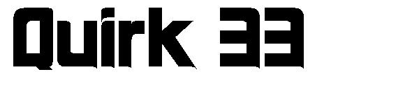 Quirk 33字体