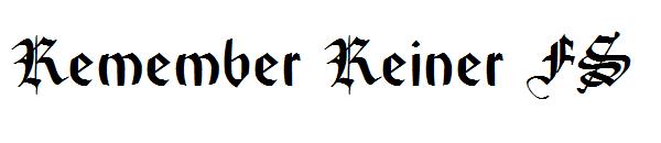 Remember Reiner FS字体