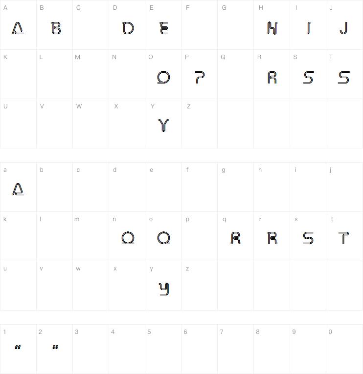 Retro Stereo Thin字体