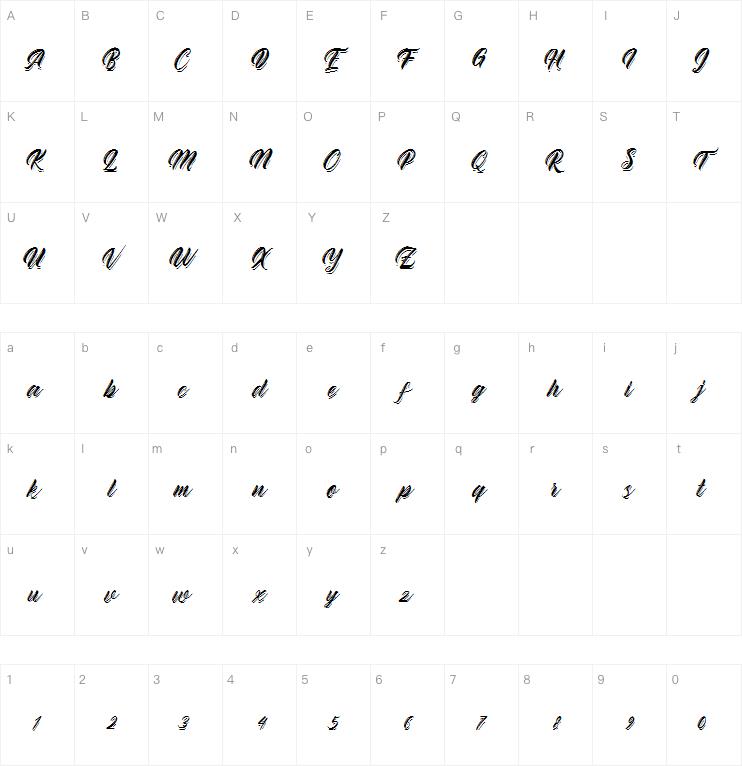 Rhinatta script字体
