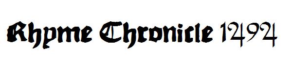 Rhyme Chronicle 1494