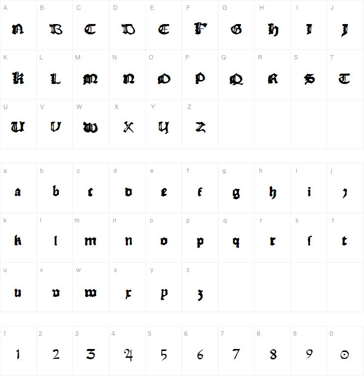 Rhyme Chronicle 1494字体
