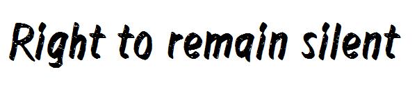 Right to remain silent