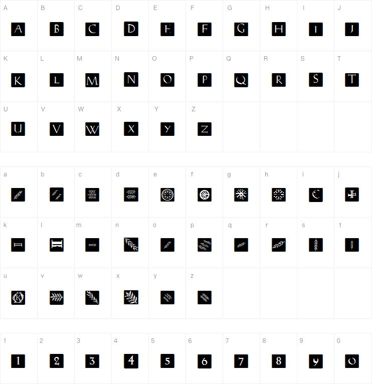 Romana Caps Classic Squares字体