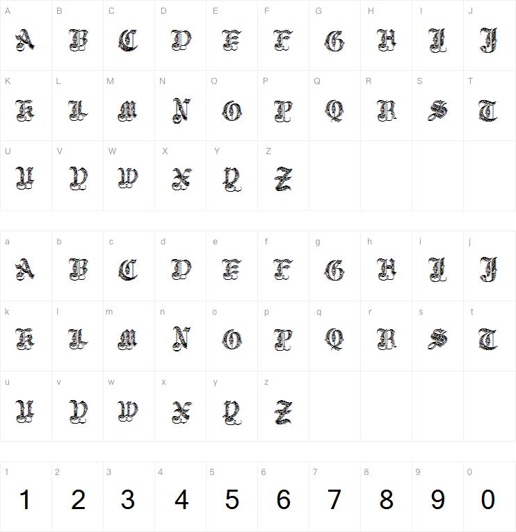 Royal Initialen字体