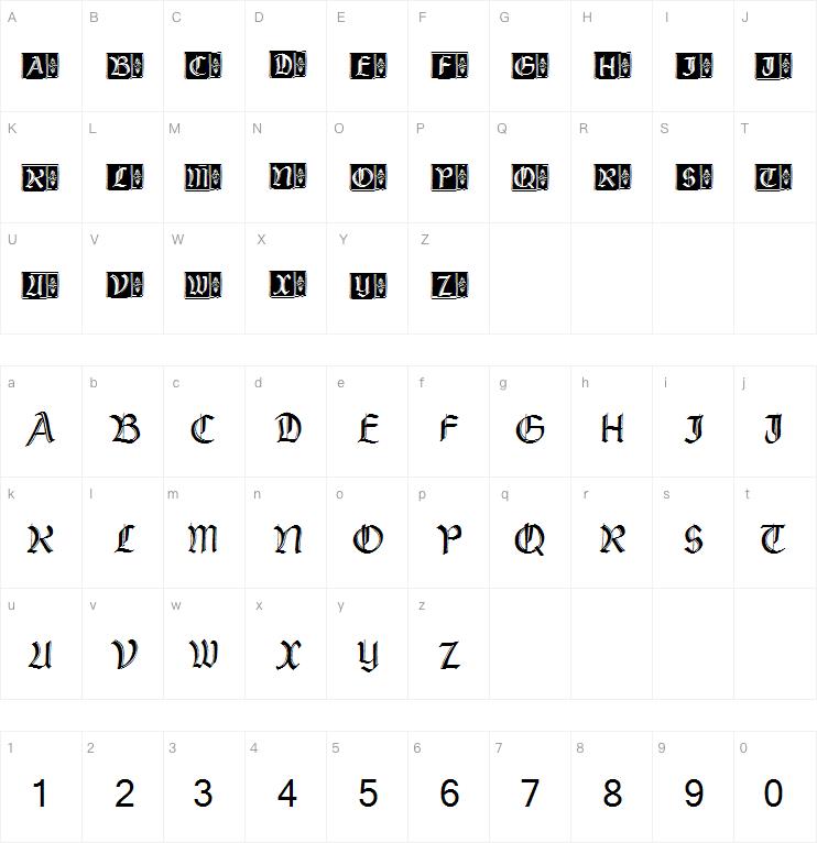 Rustick Capitals字体