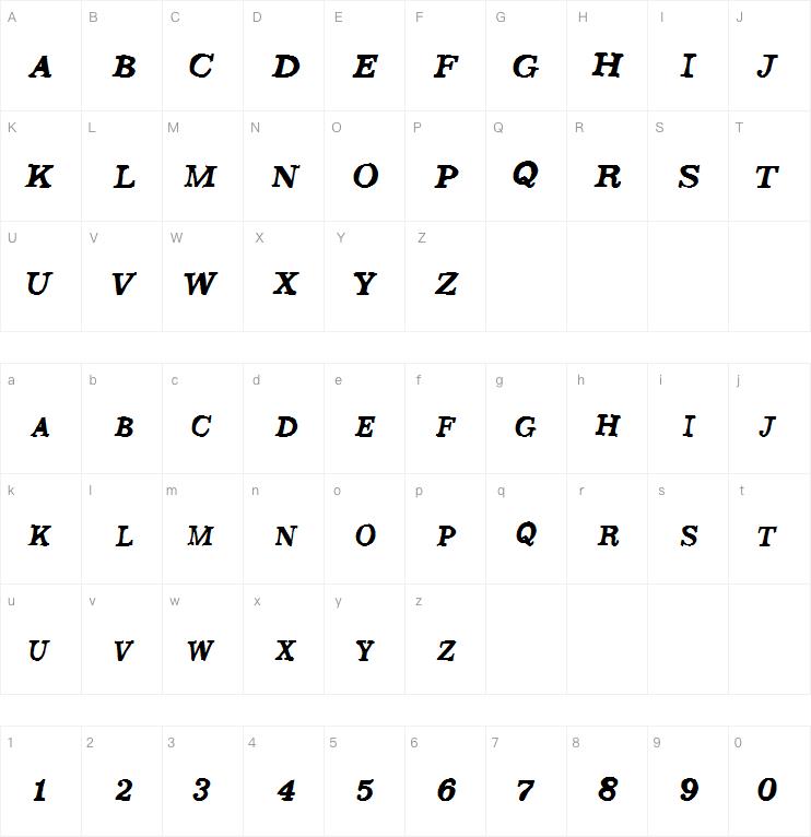 Saturday Evening字体