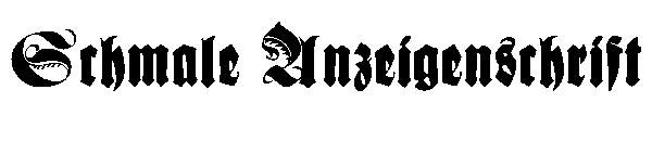 Schmale Anzeigenschrift字体