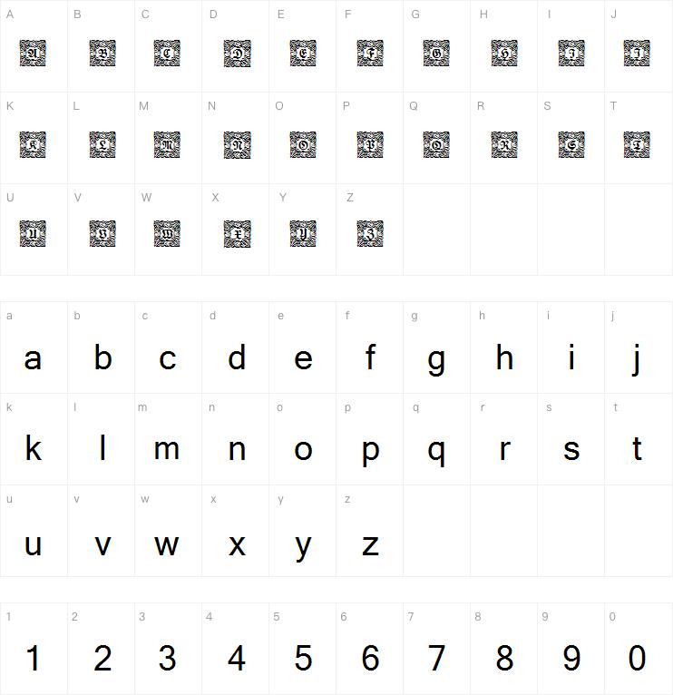 Schmuck-Initialen字体
