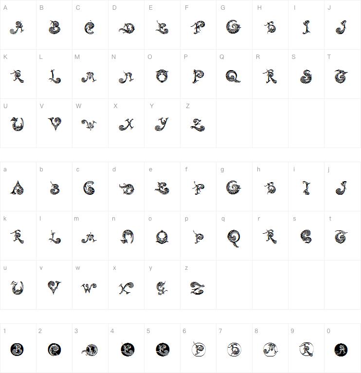 Schnoerkel Caps字体