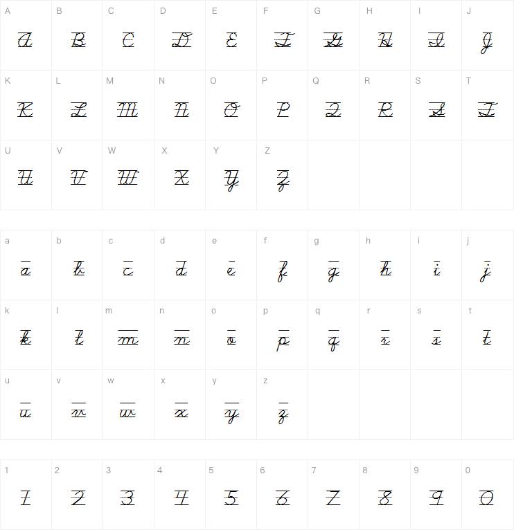 School Script Dashed字体