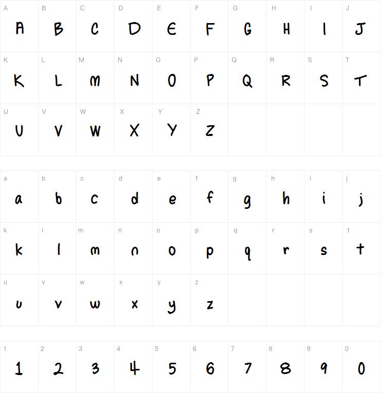 Selenes Handwriting字体