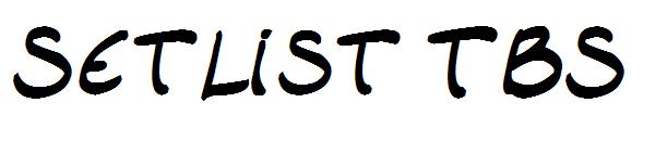 Setlist TBS字体