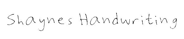 Shaynes Handwriting字体