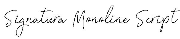 Signatura Monoline Script字体