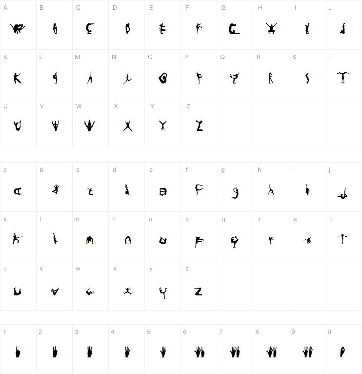 Silhouttes字体