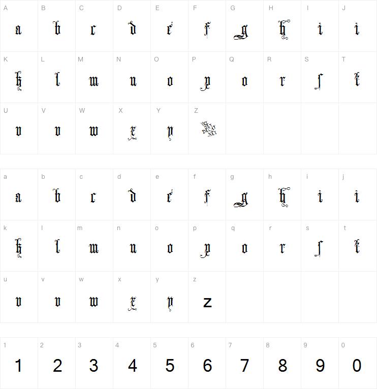 Skjend Hans Gotisk字体