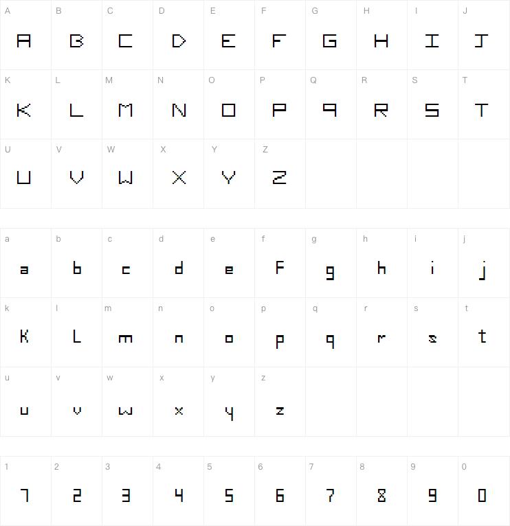 Slim Thirteen Pixel Fonts字体