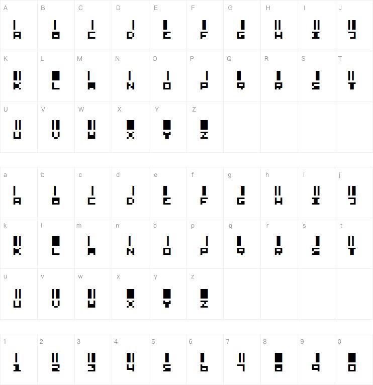SmallBars字体