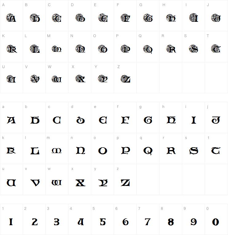 Spiral Initials字体