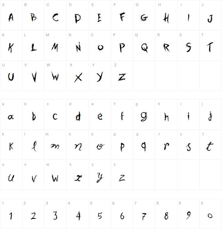 Spots in the Mirror字体