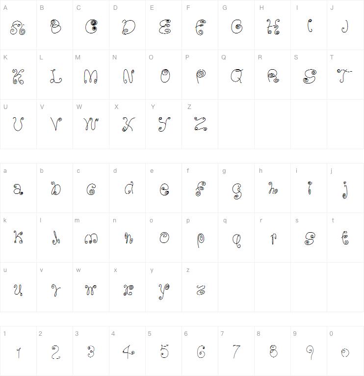 Squiggly Little Wiggly字体