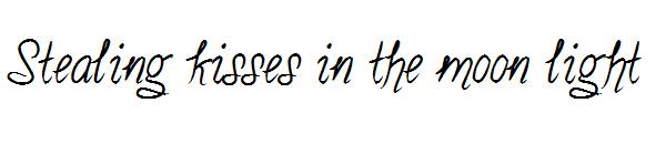 Stealing kisses in the moon light