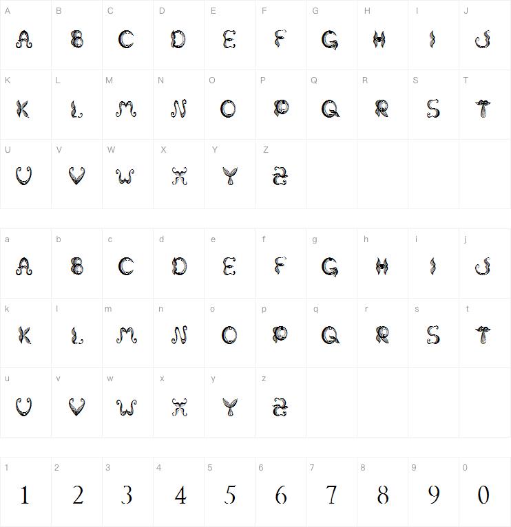 Stroke Mustache字体