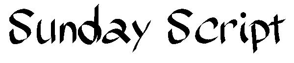 Sunday Script字体